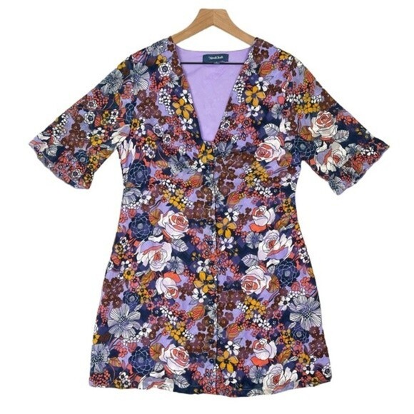 ModCloth Daytime Darling Mini Dress – Purple, Size 8 - Picture 1 of 16